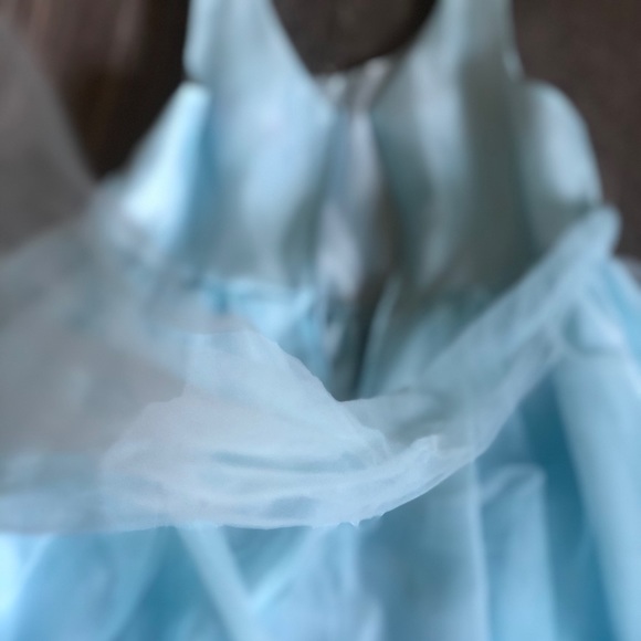 light blue dress with rhinestones - Picture 4 of 5